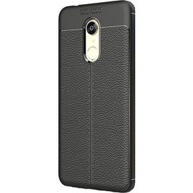 Teleplus Xiaomi Redmi Note 9 5g Deri Dokulu Dizayn Nano Ekran Koruyucu Siyah Silikon Cep Telefonu Kılıf