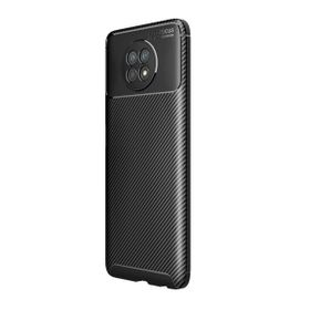 Teleplus Xiaomi Redmi Note 9 5g Karbon Dokulu Dizayn Nano Ekran Koruyucu Siyah Silikon Cep Telefonu Kılıf