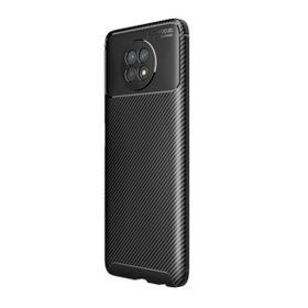 Teleplus Xiaomi Redmi Note 9 5g Karbon Dokulu Dizayn Nano Ekran Koruyucu Siyah Silikon Cep Telefonu Kılıf