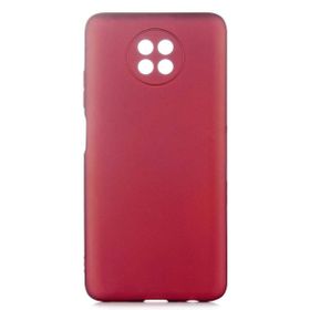 Teleplus Xiaomi Redmi Note 9 5G Lüks Mat Kamera Korumalı Silikon Kırmızı Kılıf