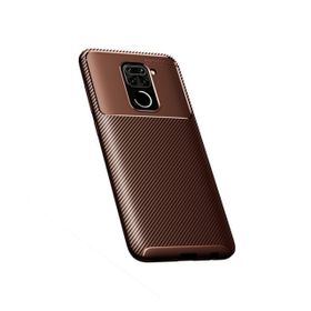 Teleplus Xiaomi Redmi Note 9 Negro Karbon Kahverengi Silikon Kılıf