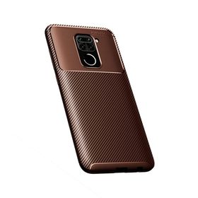 Teleplus Xiaomi Redmi Note 9 Negro Karbon Kahverengi Silikon Kılıf