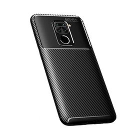 Teleplus Xiaomi Redmi Note 9 Negro Karbon Silikon + Nano Ekran Koruyucu Kılıf
