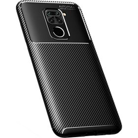 Teleplus Xiaomi Redmi Note 9 Negro Karbon Siyah Tam Kapatan Ekran Koruyucu Silikon Cep Telefonu Kılıf