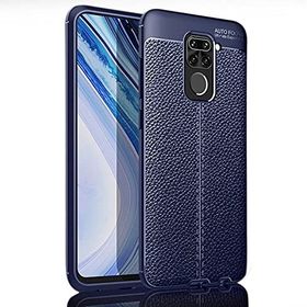 Teleplus Xiaomi Redmi Note 9 Pro 5g Deri Dokulu Dizayn Lacivert Nano Ekran Koruyucu Silikon Kılıf