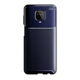Teleplus Xiaomi Redmi Note 9 Pro Negro Dizayn Silikon ve Tam Kapatan Ekran Koruyucu Lacivert Kılıf
