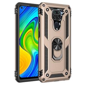 Teleplus Xiaomi Redmi Note 9 Vega Yüzüklü Tank Silikon Rose Gold + Nano Ekran Koruyucu Kılıf