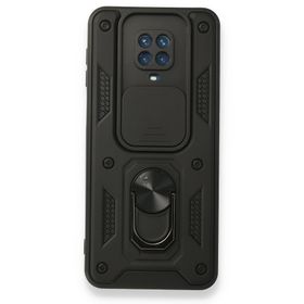 Teleplus Xiaomi Redmi Note 9s Kamera Korumalı Yüzüklü Tank Pars Silikon Lacivert Kılıf