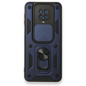 Teleplus Xiaomi Redmi Note 9s Kamera Korumalı Yüzüklü Tank Pars Silikon Lacivert Kılıf