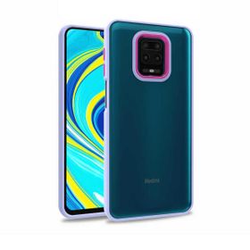 Teleplus Xiaomi Redmi Note 9S Renkli Bumper Hybrid Flora Silikon Bordo Kılıf