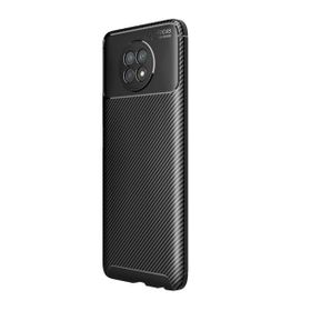 Teleplus Xiaomi Redmi Note 9t Karbon Dokulu Dizayn Nano Ekran Koruyucu Siyah Silikon Cep Telefonu Kılıf