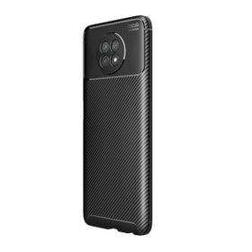 Teleplus Xiaomi Redmi Note 9t Karbon Dokulu Dizayn Nano Ekran Koruyucu Siyah Silikon Cep Telefonu Kılıf