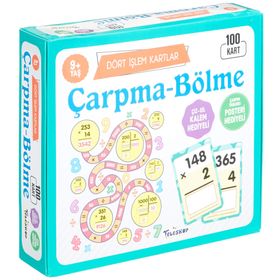 Teleskop Popüler Bilim - Dört İşlem Kartlar Çarpma Bölme 9 Yaş 100 Kart