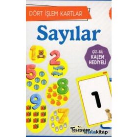 Teleskop Popüler Bilim - Dört İşlem Kartlar Sayılar 4 6 Yaş 100 Kart
