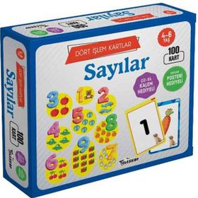 Teleskop Popüler Bilim - Dört İşlem Kartlar Sayılar 4 6 Yaş 100 Kart
