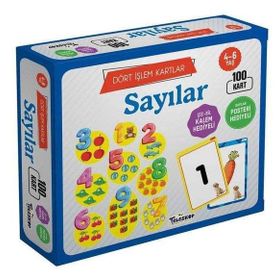 Teleskop Popüler Bilim - Dört İşlem Kartlar Sayılar 4 6 Yaş 100 Kart