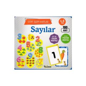 Teleskop Popüler Bilim - Dört İşlem Kartlar Sayılar 4 6 Yaş 100 Kart