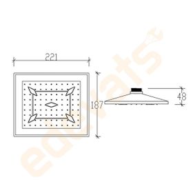 Tema Quadro Tepe Duş Başlığı