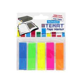 Temat 10861 Karışık Renk 5x12x50 Sayfa Ayracı