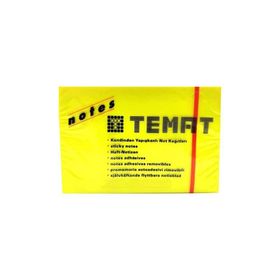Temat 50x75 mm Fosforlu Sarı Yapışkanlı Not Kağıdı