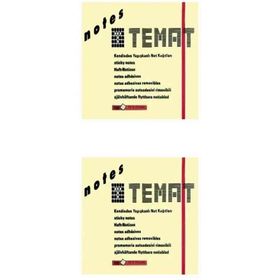 Temat 75 X 75 mm 2'li Pastel Sarı Postit - Yapışkanlı Kağıt