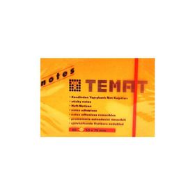 Temat Fosforlu Turuncu 50x75 mm Yapışkanlı Not Kağıdı