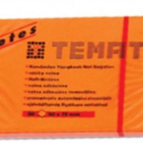 Temat Fosforlu Turuncu 50x75 mm Yapışkanlı Not Kağıdı
