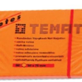 Temat Fosforlu Turuncu 50x75 mm Yapışkanlı Not Kağıdı