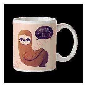Tembel Hayvan Nap Time Sloth Baskılı Seramik Kupa Bardak