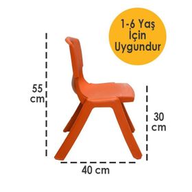 Teme Turuncul Kırılmaz Çocuk Sandalyesi