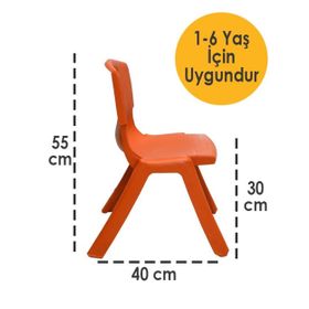 Teme Turuncul Kırılmaz Çocuk Sandalyesi