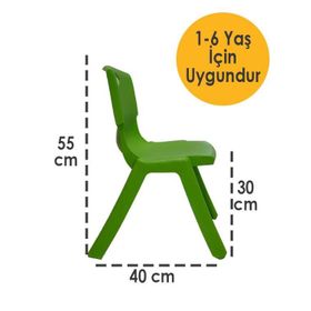 Temel Yeşil Kırılmaz Çocuk Sandalyesi