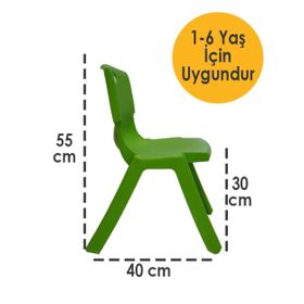 Temel Yeşil Kırılmaz Çocuk Sandalyesi