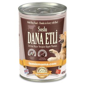 Temizmama 400 gr Soslu Dana Etli Yaş Yetişkin Köpek Maması
