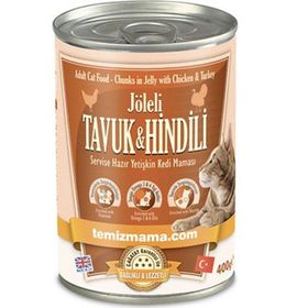 Temizmama Jöleli Tavuk ve Hindili 400 gr Kedi Maması
