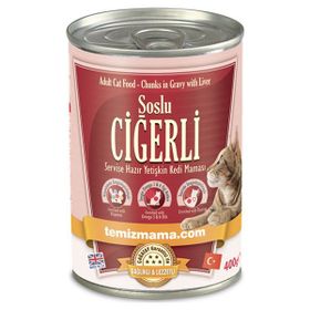 Temizmama Soslu Ciğerli 400 gr Yaş Kedi Maması