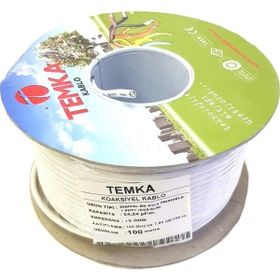 Temka RG6U4 100 m Trishield Çift Folyo Anten Kablosu