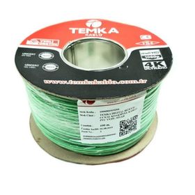 Temka RG6U4 100 m Yeşil Anten Kablosu