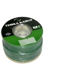 Temka RG6U4 100 m Yeşil Anten Kablosu