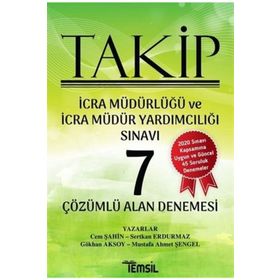 Temsil Kitap Takip İcra Müdürlüğü ve İcra Müdür Yardımcılığı Sınavı Çözümlü 7 Alan Denemesi