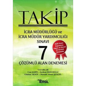 Temsil Kitap Takip İcra Müdürlüğü ve İcra Müdür Yardımcılığı Sınavı Çözümlü 7 Alan Denemesi