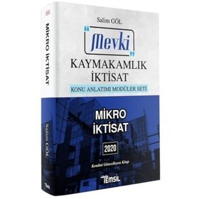 Temsil Yayınları 2020 Mevki Kaymakamlık Mikro İktisat Konu Anlatım Modülleri
