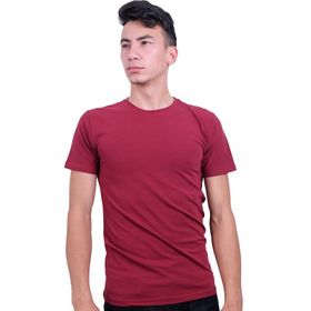 Tena Erkek Bordo Bisiklet Yaka Basic Tişört