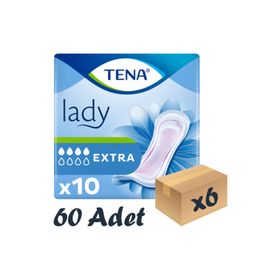Tena Lady Extra 4 Damla 10'lu 6 Paket 60 Adet Kadın Mesane Pedi