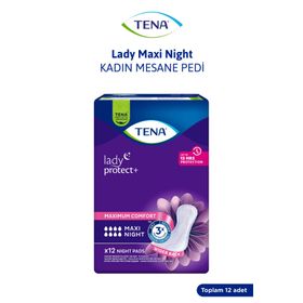 Tena Lady Maxi Night 8 Damla 12'li Paket Kadın Gece Mesane Pedi