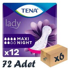 Tena Lady Maxi Night Kadın 6 Damla 72 Adet Gece Mesane Pedi