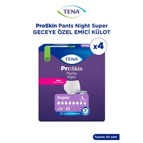 Tena Proskin Pants Night Large Büyük Beden Gece Süper 40 Adet Emici Külot