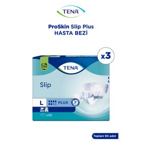 Tena Slip Plus Yetişkin Large 6 Damlacıklı 90 Adet Hasta Bezi