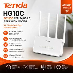 Tenda HG10C AC1200 ADSL2+ VDSL2 Fiber Xpon Modem