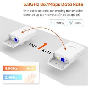 Tenda O1-5G-KIT 867 MBPS 9 DBI 5 GHz 2 Pack Outdoor Access Point